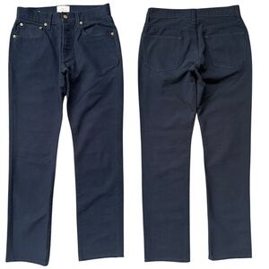 Sid Mashburn Navy Blue Button Fly 5 Pocket Canvas Cotton Chino Pants Size 30x32